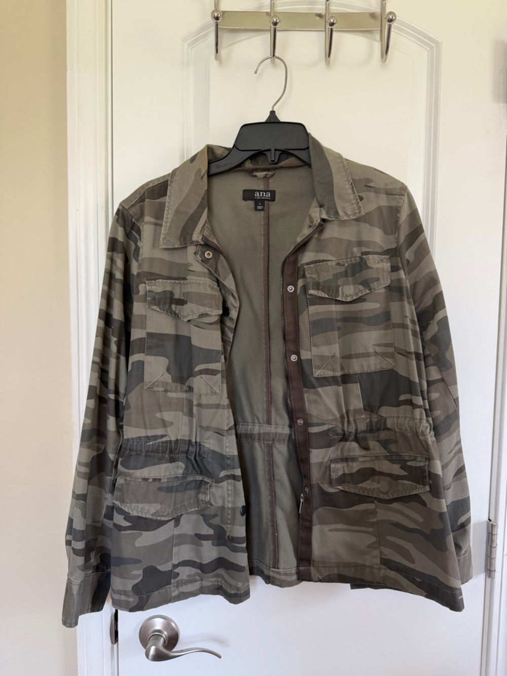 a.n.a Men’s Olive Camouflage Field Jacket